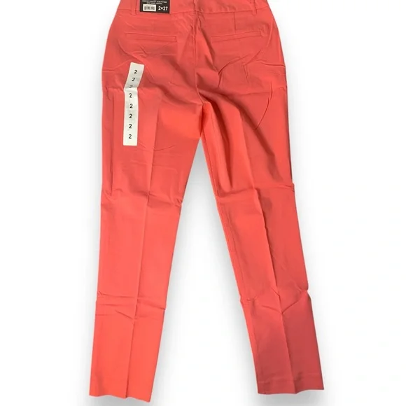 Mario Serrani Women’s Comfort Stretch Slim Fit Pants color coral size: 2 - Picture 2 of 5
